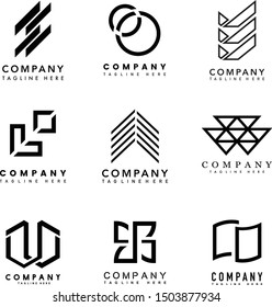 simple abstract company logos coleccion