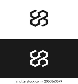 concepto simple abstracto geométrico número 88 símbolo vectorial logo