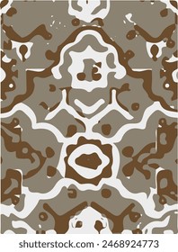 Einfache abstrakte zeitgenössische nahtlose Muster. Handgezeichnete Blumen- und Blattformtexturen. Wiederholbare lebendige Boho-Drucke. Vektorillustration