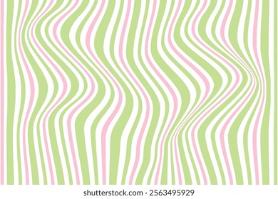 simple abstract creative green pink color wavy distort line pattern pink and green stripes in a green and pink pattern