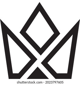 simple abstract crown logo for icon logo template and many more