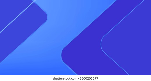 Simple abstract curve rectangle blue background with shadow overlap shapes. Colorful blue design with simple pattern. Simple and modern concept. Eps10 vector