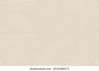 simple abstract dark brown color horizontal line wavy distort pattern a brown background with wavy lines on a beige background