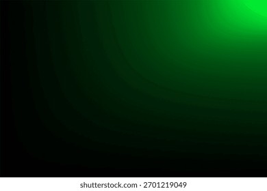 Einfach abstrakter dunkelgrüner und schwarzer Hintergrund. Vignetteneffekt mit leuchtendem Grün in der Ecke