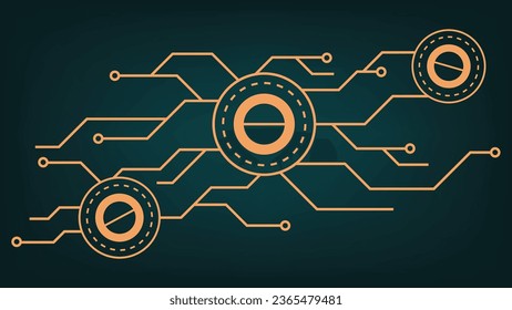 simple abstract data stream matrix like background  geometrical shapes for future technology