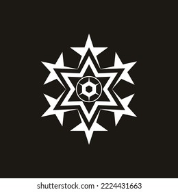Simple Abstract Decorative Star Element in White Color 