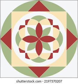 Simple and Abstract Decorative Vector Illustrator Art With Four Colors - Art Number 58