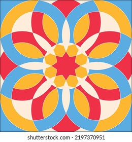 Simple and Abstract Decorative Vector Illustrator Art With Four Colors - Art Number 66