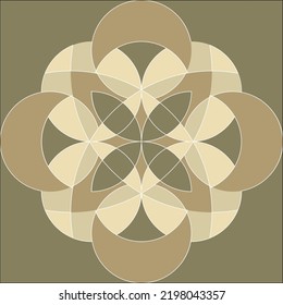 Simple and Abstract Decorative Vector Illustrator Art With Four Colors - Art Number 3