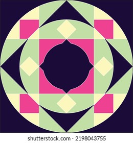 Simple and Abstract Decorative Vector Illustrator Art With Four Colors - Art Number 9