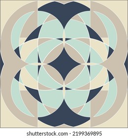 Simple and Abstract Decorative Vector Illustrator Art With Four Colors - Art Number 4
