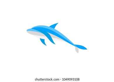 Simple Abstract Design of Dolphin 