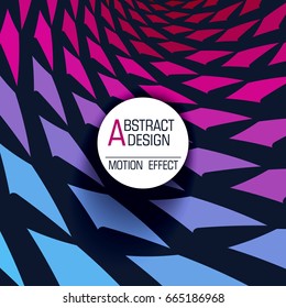 Simple Abstract Design. Futuristic geometric Pattern with Motion Effect. Minimal Vector Illustration 