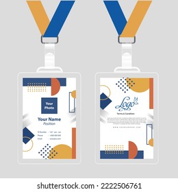 simple abstract design id cards template