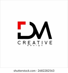 Einfaches abstraktes DM-Letter-Logo-Design.