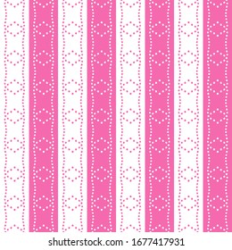 Simple Abstract Dot Line Seamless Pattern Background Wallpaper. Pattern with Monochrome Pink color.
