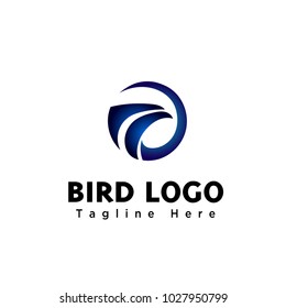 simple abstract eagle head logo