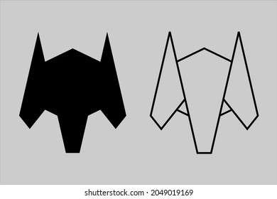 simple abstract elephant geometric logo and outline logo design eps.10