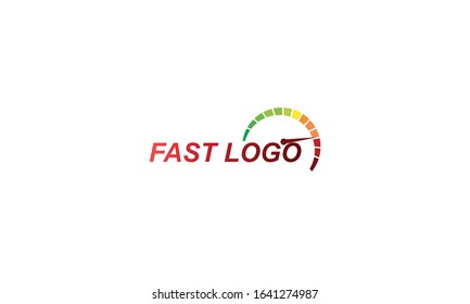 Simple abstract Fast high speed vector logo design. speedometer icon symbol design template logotype concept