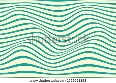 simple abstract fest color horizontal distort wavy line pattern abstract blue and green striped waves on a blue background