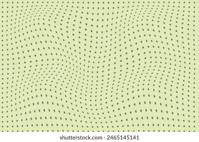 simple abstract fig color small star wavy pattern cream color background