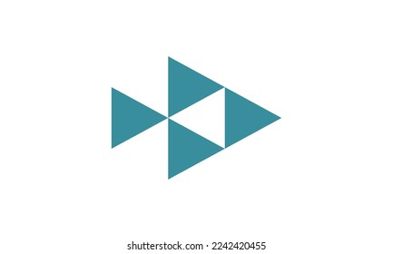 simple abstract fish logo template vector animal