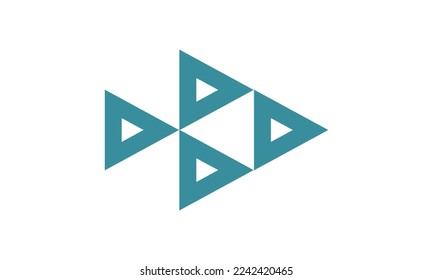 simple abstract fish logo template vector animal