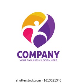 simple abstract fitness logo, abstract active sport logo