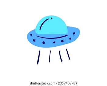 Simple abstract flat drawing illustration of a cute fantasy idea.
