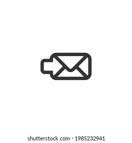 simple abstract flat icon logo send email