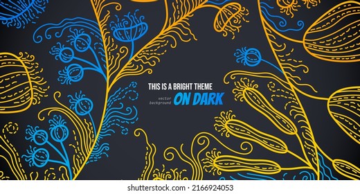 Simple abstract floral pattern in linear style. Great for printing, posters, flyers, packaging, invitations, postcards, textile designs and other accessories.