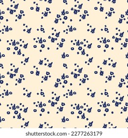 Simple abstract floral texture. Summer botanical background. Seamless vector patterns for fabric, scrapbooking and hobbies. Minimalistic style. Flower silhouettes. 