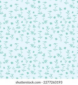 Simple abstract floral texture. Summer botanical background. Seamless vector patterns for fabric, scrapbooking and hobbies. Minimalistic style. Flower silhouettes. 