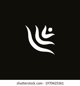 Simple abstract flower logo graphic design vector illustration