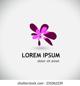 Simple Abstract Flower Logo. Vector 