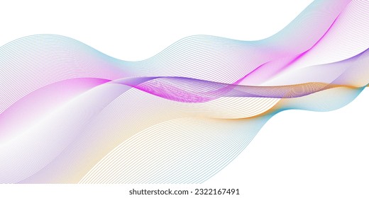 Simple Abstract flowing wave lines. Design element for technology, science, modern concept.vector eps 10