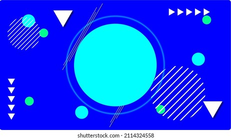 simple abstract frame with memphis style