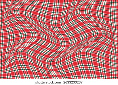 simple abstract fruit cocktail color plaid check wavy distort line pattern wavy plaid checkered fabric texture illustration