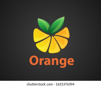simple Abstract fruit orange juice logo design inspiration