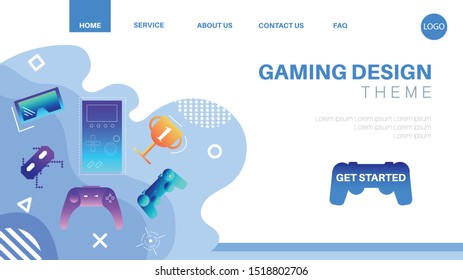 simple abstract gamer web design