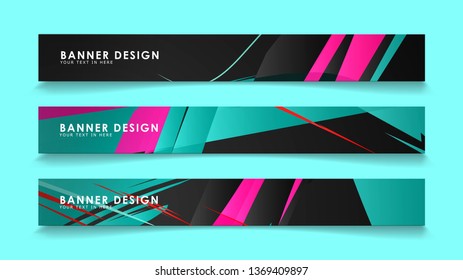 Simple abstract geometric banners with simple geometric banner spray vector banners