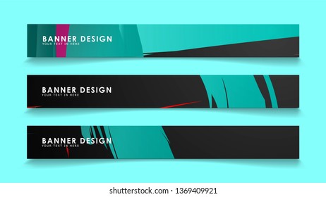 Simple abstract geometric banners with simple geometric banner spray vector banners