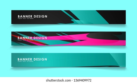 Simple abstract geometric banners with simple geometric banner spray vector banners