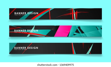 Simple abstract geometric banners with simple geometric banner spray vector banners