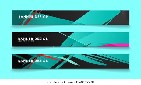 Simple abstract geometric banners with simple geometric banner spray vector banners