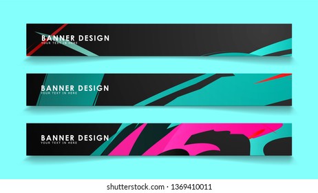 Simple abstract geometric banners with simple geometric banner spray vector banners