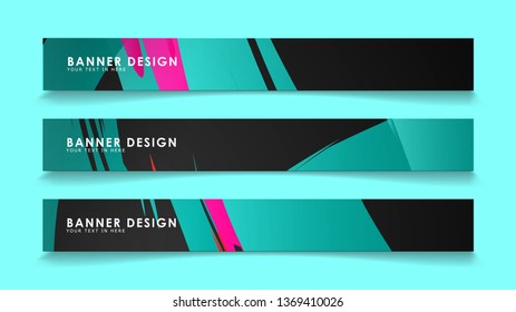 Simple abstract geometric banners with simple geometric banner spray vector banners
