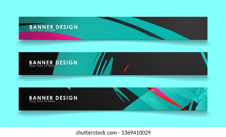 Simple abstract geometric banners with simple geometric banner spray vector banners