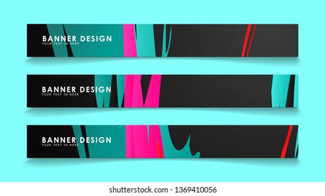 Simple abstract geometric banners with simple geometric banner spray vector banners