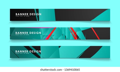 Simple abstract geometric banners with simple geometric banner spray vector banners